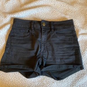! SOLD ! Black denim AEO shorts